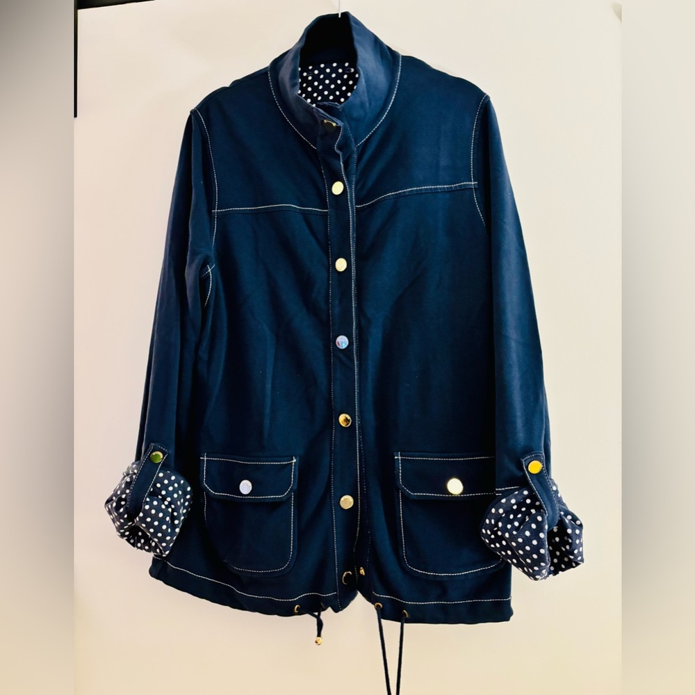 Jones New York Blue Soft Utility Jacket and matching Pants